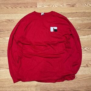 Russell Athletic Red Long Sleeve Tee